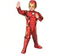 Rubies Official Marvel Avengers Iron Man Deluxe Toddler Costume, Kids Fancy Dress, Age 2-3 years, (702035) Halloween