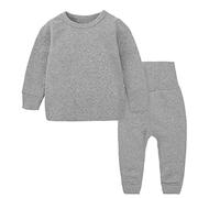 Toddler Kids Girl Clothes Unisex Solid Sweatsuit Long Sleeve Warm Pullover Tops Hight Waist Pants Set Fall Winter Pajamas Outfits 4t Sweaters Boys (Dark Gray, 2-3 Years)