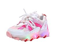 Toddler Kids Light up Trainers Light up Shoes Low-Top LED Sneakers Breathable Trainers Glow-in-the-Dark Running Shoes with Soft Soles for Girls Boys Great Gift (7 Toddler) Pink