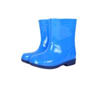 Toddler Kids Plain Wellies Waterproof Non Slip PVC Rubber Rain Boots Boys Girls Ankle Lightweight Junior Snow Shoes Kids Summer Casual Hunter Soft Lined Booties (Blue, 10-11 Years)