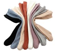 Toddler Knit Tights Baby Girls Cotton Leggings Kids Solid Thermal Tights Thick Pantyhose for Girls Baby Trousers with Feet Girls Stripe Tights Toddler Pants (Purple, 0-3 Months)