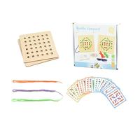 Toddler Lacing Toy - Wooden Threading Game for Preschool Learning, Early Skills Development | Hands-On Educational Activity Toy for Boys andGirls to Improve Dexterity, Confidence andCoordination