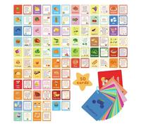 Toddler Learning Cards - Food Theme Flash Cards Preschool Learning Toys | Double-Sided Toys Games Activities for Boy Girl Kids Children Classroom School Homeschool