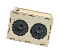 Toddler Learning Wooden Sound Speakers and Secret Code Storage Box Craft Project Toy for Hands on Skill Sound Speakers Science Project Toy