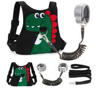 Toddler Leash-Baby Walking Safty Harness and Child Anti Lost Wrist Link for Girls/Boys Travel (Black 2)