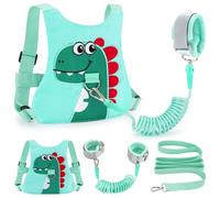 Toddler Leash-Baby Walking Safty Harness and Child Anti Lost Wrist Link for Girls/Boys Travel (Light Green, Dinosaur)