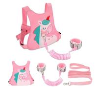 Toddler Leash-Baby Walking Safty Harness and Child Anti Lost Wrist Link for Girls/Boys Travel(Pink, Unicorn)