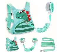 Toddler Leash for Kids-Baby Backpack Child Harness with Anti Lost Wrist Link for Boys/Girls (Green)