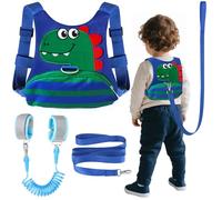 Toddler Leash for Kids-Baby Child Harness with Anti Lost Wrist Link for Boys/Girls (Blue+Green)