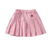Toddler Little Kid Baby Girl Skorts Skirts for Girls Flared Plain Pleated Skater Skirt Sport Skirt Christmas Dress Girls 14 Pink