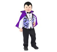 amscan 9914742 Childs Toddlers Baby Lil Vamp Fancy Dress Vampire Costume Kids Gothic Halloween (6-12 Months)