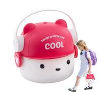 Toddler Lunch Box for Daycare | 800ML Double-Layer Cute Bear Snack Pack Containers - Food Storage for Salad Portion Control Breakfast Meal Prep School Daycare Work Offices Hiking Travel