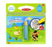 Toddler Magical Water Drawing Book with Refillable Water Pen Fun Doodling Book for Kids Painting Portable Mat
