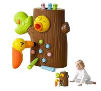 Toddler Magnetic Bird Feeder Toy - 11 Pcs Magnetic Bird Feeding Game, Woodpecker Magnetic Toys, Magnetic Bird Toys, Woodpecker Sensory Toy for Fine Motor Skills Kids Age 2 3 4 5