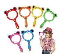 Toddler Magnifying Glass - Portable and Handy Magnifier with Ergonomic Handle - 6 Piece Ergonomic Grip Portable Unbreakable for Nature Exploration Terrarium Outdoor Detective and Sci Class