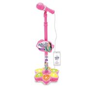 Toddler Microphone with Stand, Music & Colorful Lights Microphone for Kids 3+ with Adjustable Stand Style 2