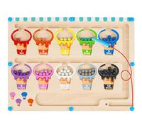 Toddler Montessori Magnetic Color & Number Maze Toys, Wooden Magnet Puzzle Busy Board, Preschool Learning Activities Classroom Must Haves Travel Toys Gifts for 2 3 4 5 Years Old Boys Girls