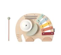 Toddler Music Development Toy Natural Wood Xylophone Toy For Fine Motor Skill Elephant Shape Educational Percussion Early Childhood Development Instrument