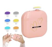 Toddler Nail Trimmer - Rechargeable Electric Baby Nail Clippers Set | Portable LED Low Noise Manicure Tool With 6 Grinding Pads, Automatic Nail Clippers For A