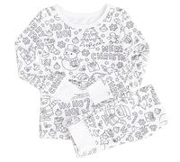 Toddler Outfit Kid DIY Hand Painted Homewear Set Colouring Pajama Sets for Boy and Girl Can Play with and Wear 3 Month Girl (E, 5-6 Years)