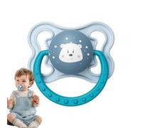 Toddler Pacifier, Natural Silicone Soothing Nipple, Soft Skin-Friendly Design, Easy-to-Clean Pacifier and Comfortable, for Girls and Boys, Breastfed Baby Comfort, 5.7x3.8x4.5cm Blue