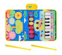 Toddler Piano Mat - Interactive Jazz Drum Musical Toy with Educational Sound Modes, Soft Foldable Music for Baby Boys and Kids, Fun Early Learning Instrument for Home, Preschool, Bedroom, Part