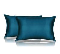 Toddler Pillow Cases 14 x 20 2 Pack Travel Pillowcase Breathable Silky Soft Baby Pillow Cases Deep Sea Blue Kids Satin Pillowcase Envelope Style