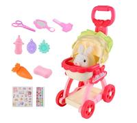 Toddler Play Cart Set, Toddler Pet Play Set | Plush Dog Carrier with Song Recording | Interactive Play Set on