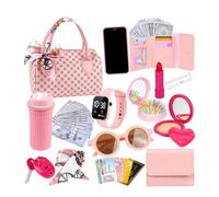 Toddler Play Purse for Kids | Pretend Play Make up Purse Bag - Princess Pretend Makeup Role Playing Games for Young Children Girls Aged 3-6 Years Old