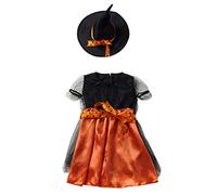 Toddler Pretty Star Witch Costume, Purple with Dress & Headband, Halloween Child Fancy Dress, Witch Dress Up Costumes Comfy