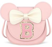 Toddler Purse Gifts for Girls, Little Girl Purse Kids Wallet Crossbody Bag Mini Mouse Ears Bow Purse Birthday Gift for 3-8 Year Old Girls (B, Pink)