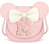 Toddler Purse Gifts for Girls, Little Girl Purse Kids Wallet Crossbody Bag Mini Mouse Ears Bow Purse Birthday Gift for 3-8 Year Old Girls (M, Pink)