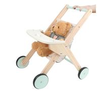 Toddler Push Walker | Baby Wood Push Walker Doll Stroller,Interactive Educational Toys for Kids Boys Girls Birthday First Step Role Play Holiday Indoor Outdoor Yard Bedroom