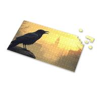 Toddler Puzzles Ages 2-4 A Raven Perched On A Rock With A Castle In The Background Picture Puzzle Puzzles 500 Pieces 750 Piece Puzzles For Adults(300PCS)