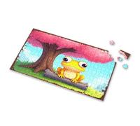 Toddler Puzzles Ages 2-4 Adorable Frog Under Cherry Blossom Tree Picture Puzzle Spot It Game For Kids Easter Gifts(500PCS)
