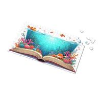 Toddler Puzzles Ages 2-4 An Underwater Adventure In An Open Book Picture Puzzle Toys & Games Puzzles 500 Pieces(300PCS)