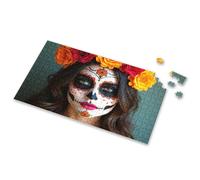 Toddler Puzzles Ages 2-4 Day Of The Dead Face Paint With Flowers Picture Puzzle Puzzle Girl Toys Age 4-5(500PCS)