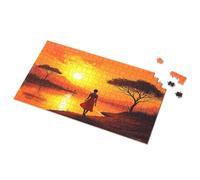 Toddler Puzzles Ages 2-4 Sunset Serenity: A Woman By The Lake Picture Puzzle Toys & Games Puzzles 500 Pieces(500PCS)