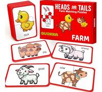 Toddler Puzzles For 2 3 Year Olds - Matching Kids Puzzle Games | 100% Self-Correcting 16 Matching Pairs Games of Farm Animals - Educational Toys with 32 Pieces - Memory Matching Games