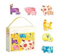 Toddler Puzzles - Over 2 Years Old Educational Game | Animal Jigsaw Puzzles with Handle Bag - for Boy Girl Indoor Kindergarten Home