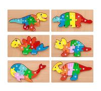 Toddler Puzzles Wooden Puzzle for Kids 3+ Years Dinosaur Animals Vehicles Puzzles Colorful Numbered Blocks Preschool