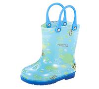 Toddler Rain Boots Baby Rain Boots Short Rain Boots for Toddler Easy On Lightweight (Sky Blue 12 Little Child)