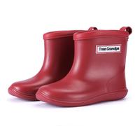 Toddler Rain Boots, Short Rain Boots for Toddlers, Easy to Put on, Lightweight and Waterproof, Red -, 14.0 cm