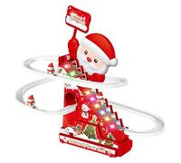 Toddler Roller Coaster - Snowman Electric Slide Climbing Toys with Light Music, Electric Track Coaster, Santa Christmas Toys, Stair Slide Toy Snowman Coasters for Boys Girls Garden Home Play