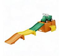 Toddler Roller Drink Mat Ride-on Track Set Orange | Freestanding Up-and-Down Slide & Climber Playset for Indoor/Outdoor Active Play, Ages 2+