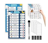 Toddler Routine Chart,Fun Interactive Magnetic Visual Schedule Planner - Schedule Board Kids Learning Toy - for Refrigerator Whiteboard Study Bedroom Classroom