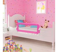 vidaXL Toddler's Pink Safety Bed Rail measuring 102 x 42 cm - Foldable and Lightweight with Durable Polyester and Metal Framework
