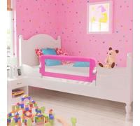 Toddler Safety Bed Rail, 102 x 42 cm, Pink, Foldable, Extendable with Breathable Mesh, Height-Adjustable Protective Gate for Cot, Family Bed, Travel Bed, Box Spring Bed