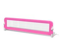 Toddler Safety Bed Rail, 150 x 42 cm, Pink, Foldable, Height-Adjustable, Extendable with Breathable Net for Children's Bed and Family Bed as Fall Protection and Bed Edge Protection