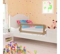 Vidaxl Toddler Safety Bed Rail Taupe 102X42 Cm Polyester, Brown
